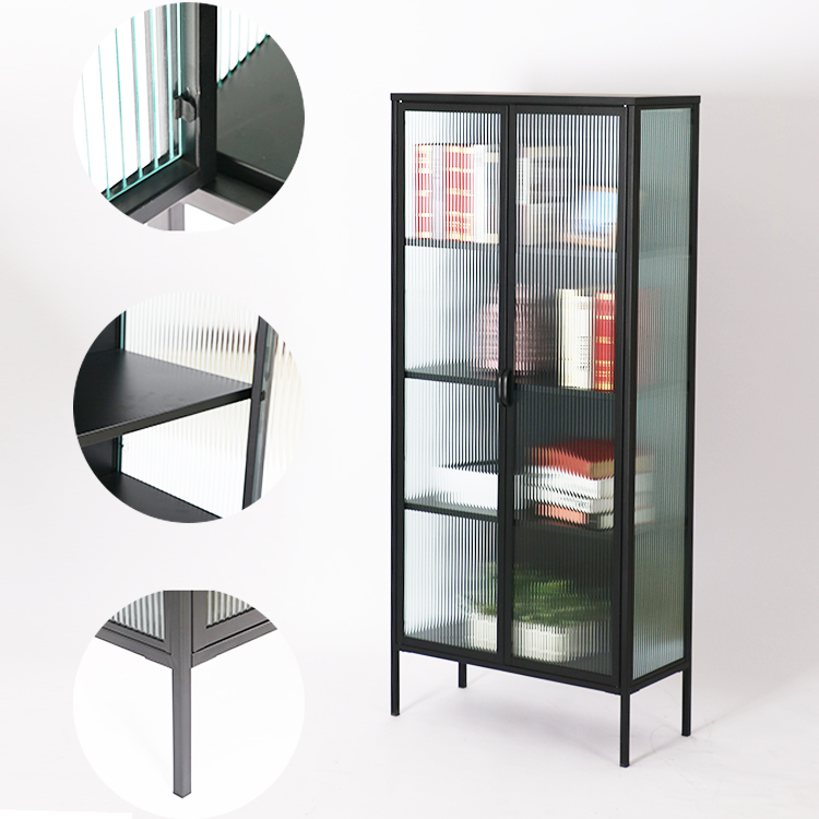metal glass storage cabinet bookcase cabinet tall glass cabinet